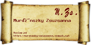 Muránszky Zsuzsanna névjegykártya