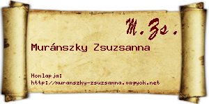 Muránszky Zsuzsanna névjegykártya